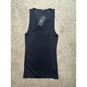 NWT!! Alphalete Men's Sz 2XL Black Ribbed Tank A Top Athletic Gym Shirt